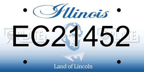EC21452 Illinois License Plate