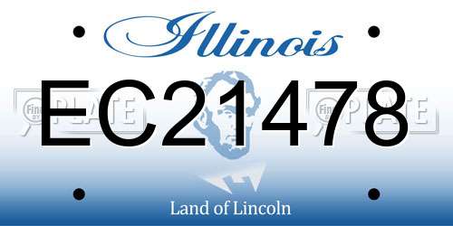 EC21478 Illinois License Plate