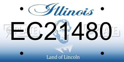 EC21480 Illinois License Plate
