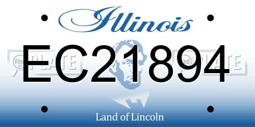 EC21894 Illinois License Plate