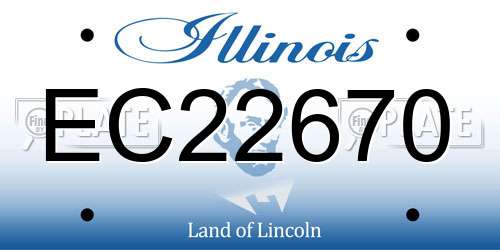 EC22670 Illinois License Plate