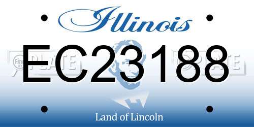 EC23188 Illinois License Plate
