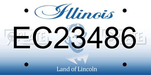 EC23486 Illinois License Plate