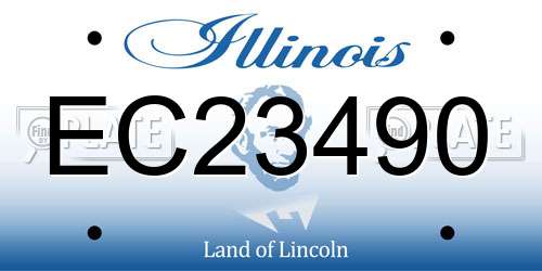 EC23490 Illinois License Plate