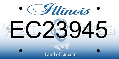 EC23945 Illinois License Plate