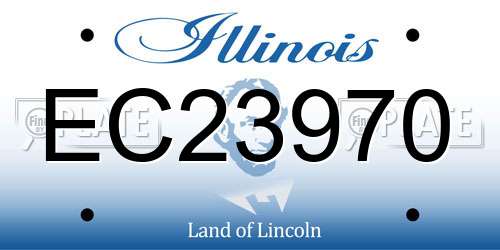 EC23970 Illinois License Plate