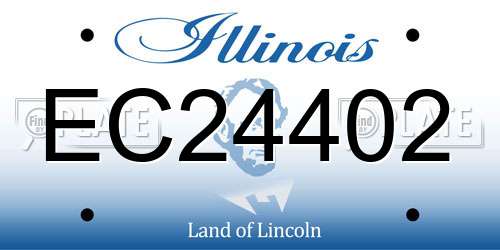 EC24402 Illinois License Plate
