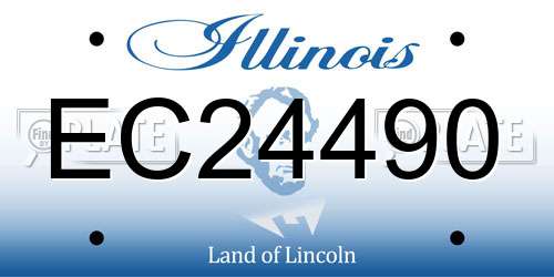 EC24490 Illinois License Plate