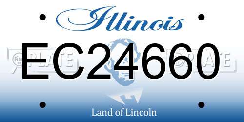 EC24660 Illinois License Plate