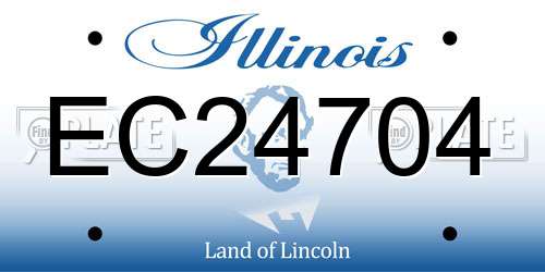EC24704 Illinois License Plate