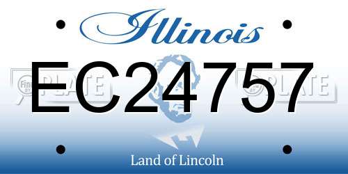 EC24757 Illinois License Plate