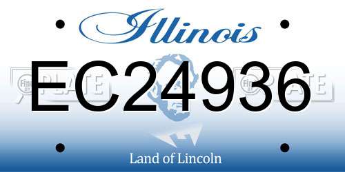 EC24936 Illinois License Plate