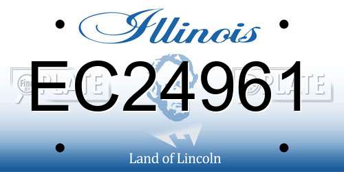 EC24961 Illinois License Plate