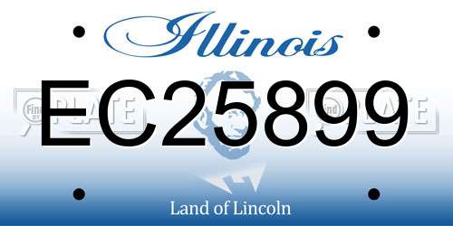 EC25899 Illinois License Plate