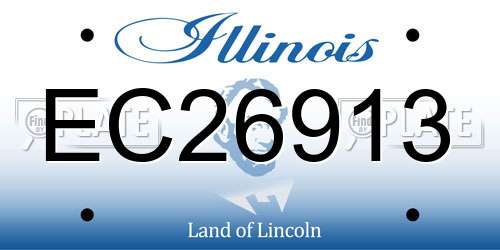 EC26913 Illinois License Plate