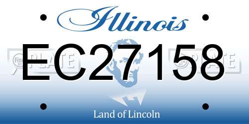 EC27158 Illinois License Plate