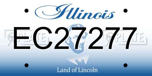 EC27277 Illinois License Plate