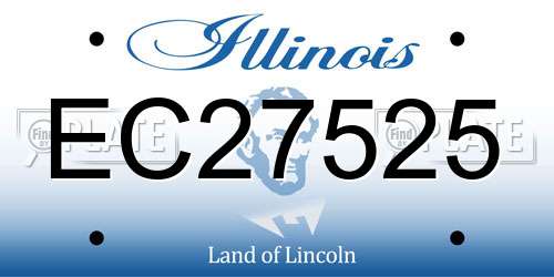 EC27525 Illinois License Plate