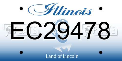 EC29478 Illinois License Plate
