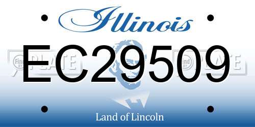 EC29509 Illinois License Plate