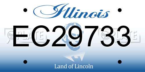 EC29733 Illinois License Plate