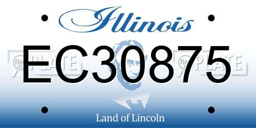 EC30875 Illinois License Plate