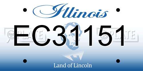EC31151 Illinois License Plate