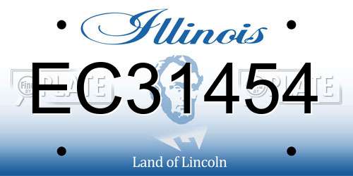 EC31454 Illinois License Plate