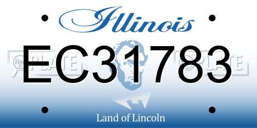 EC31783 Illinois License Plate