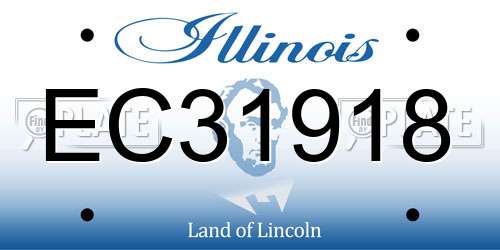 EC31918 Illinois License Plate