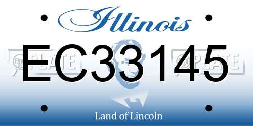 EC33145 Illinois License Plate