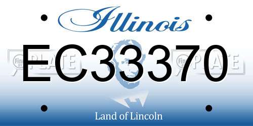 EC33370 Illinois License Plate