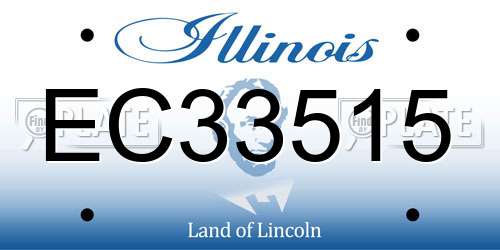 EC33515 Illinois License Plate