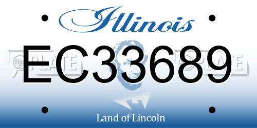 EC33689 Illinois License Plate