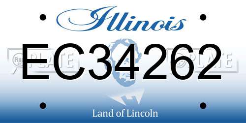 EC34262 Illinois License Plate