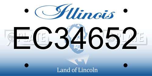 EC34652 Illinois License Plate