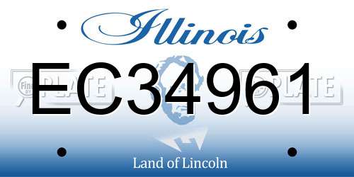 EC34961 Illinois License Plate