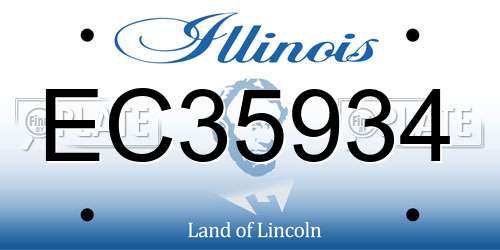 EC35934 Illinois License Plate
