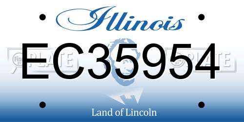 EC35954 Illinois License Plate