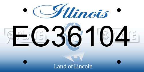 EC36104 Illinois License Plate