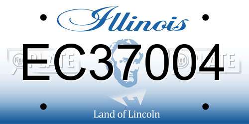 EC37004 Illinois License Plate