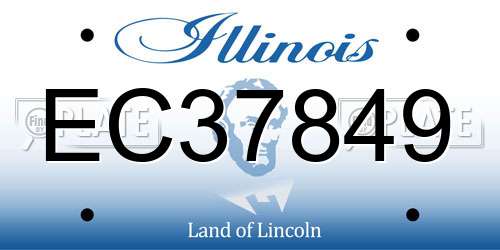EC37849 Illinois License Plate