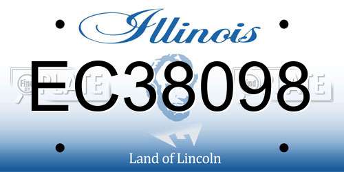 EC38098 Illinois License Plate