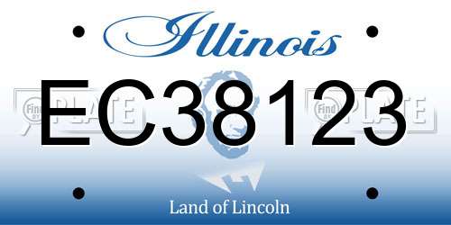 EC38123 Illinois License Plate