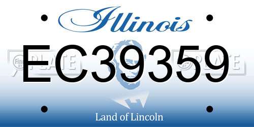 EC39359 Illinois License Plate