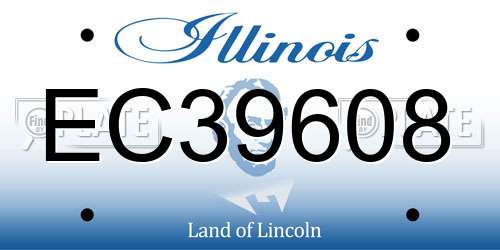 EC39608 Illinois License Plate