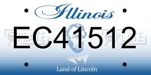 EC41512 Illinois License Plate