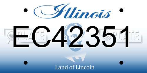 EC42351 Illinois License Plate