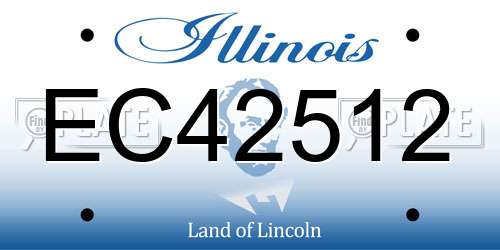 EC42512 Illinois License Plate