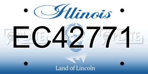 EC42771 Illinois License Plate